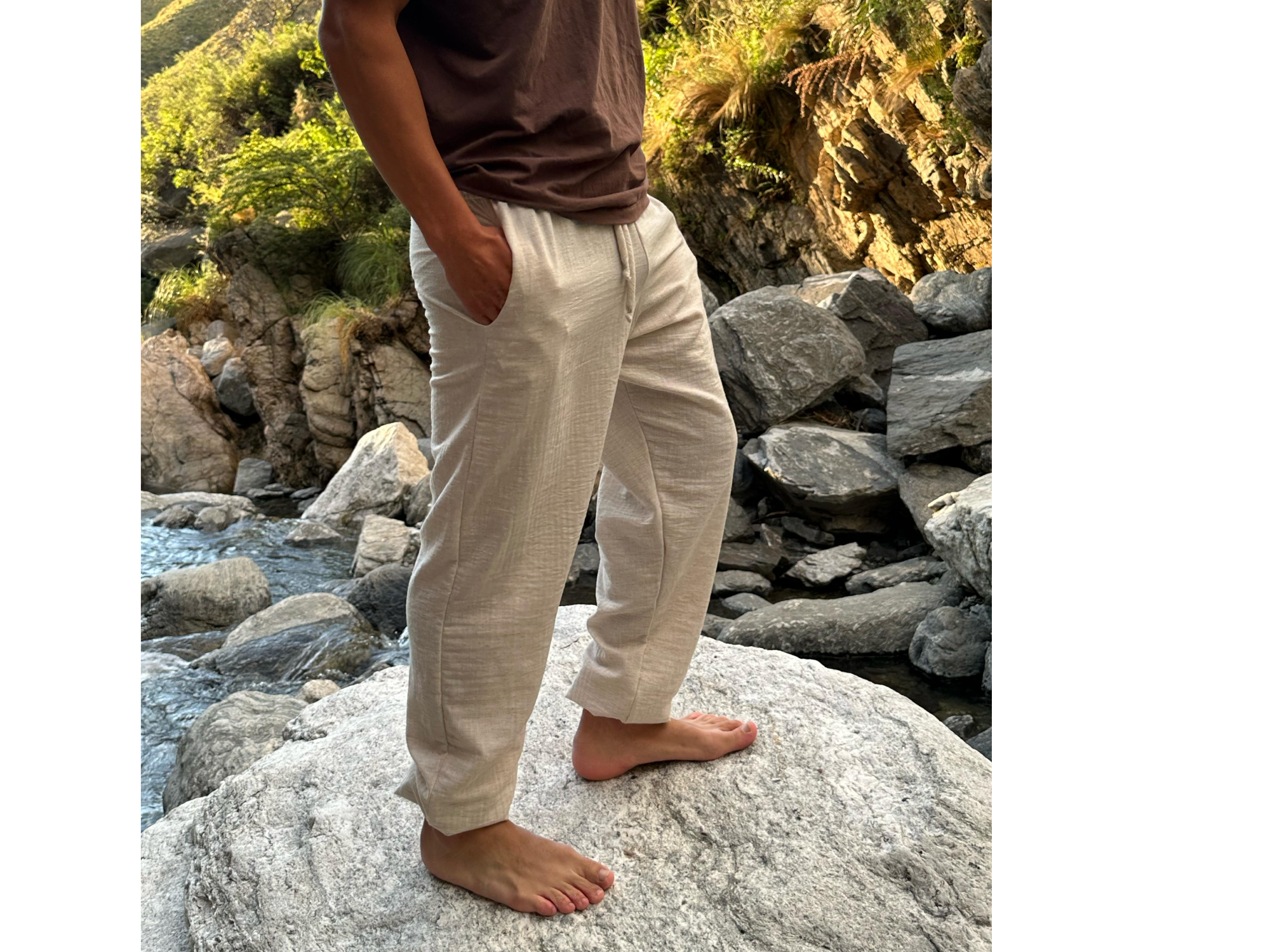 Pantalón Bahia lino beige