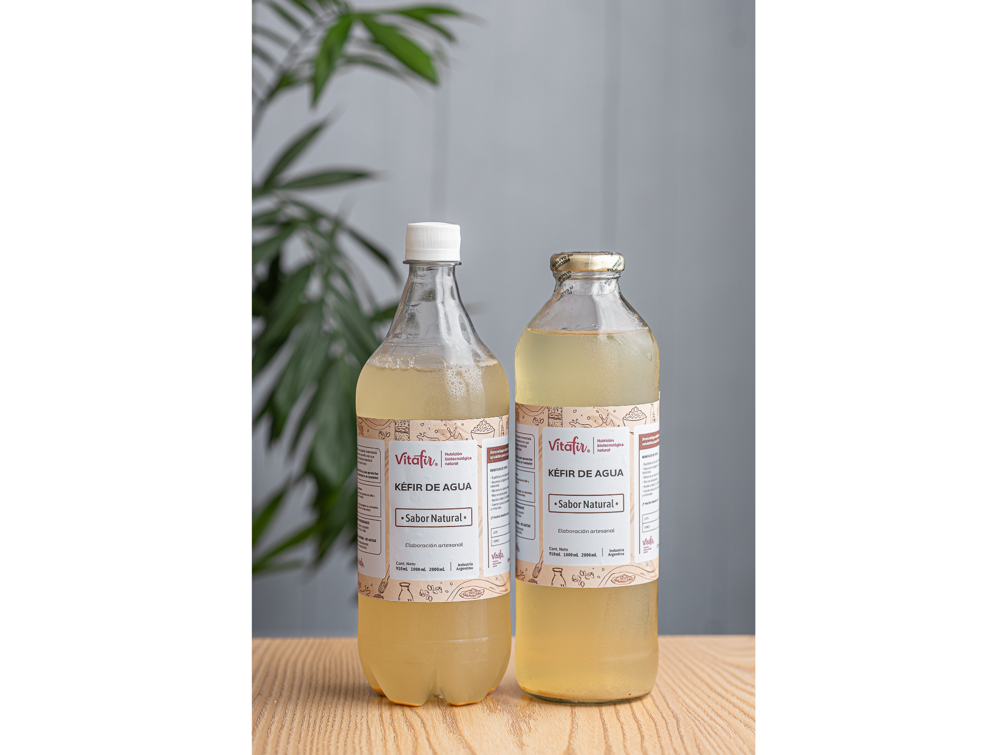 Kéfir de agua sabor natural