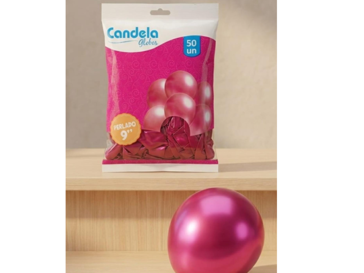 Globo perlado fucsia