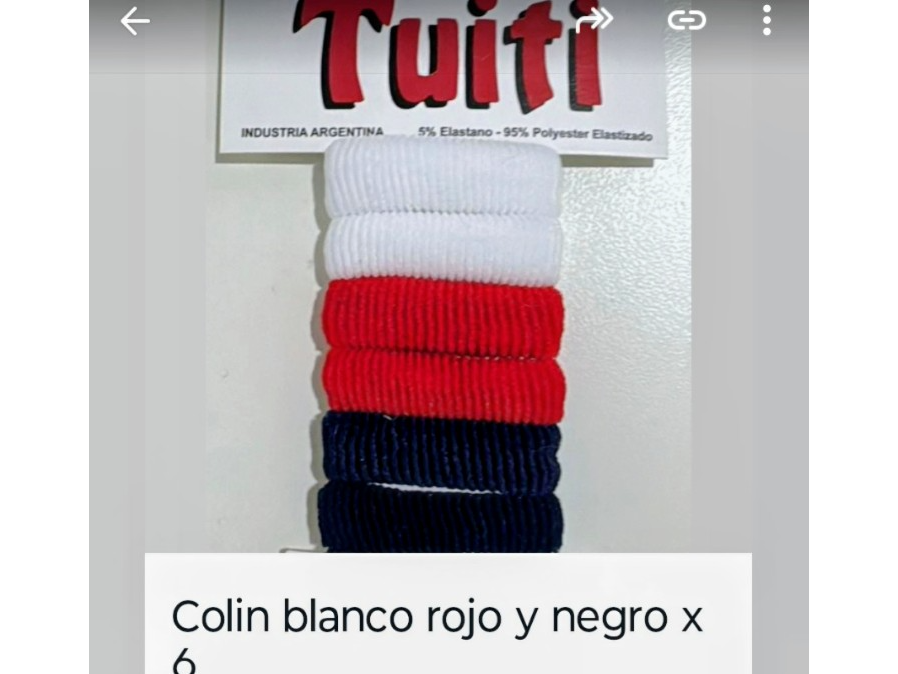 Colin chico x 6 uds 3 colores
