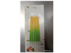 Velas finas x 6 uds verde/amarillo