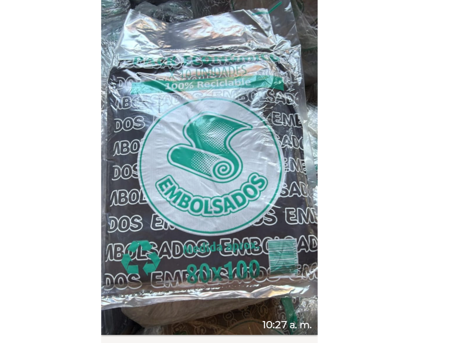 Bolsa 80 x 100  paq de 10 uds