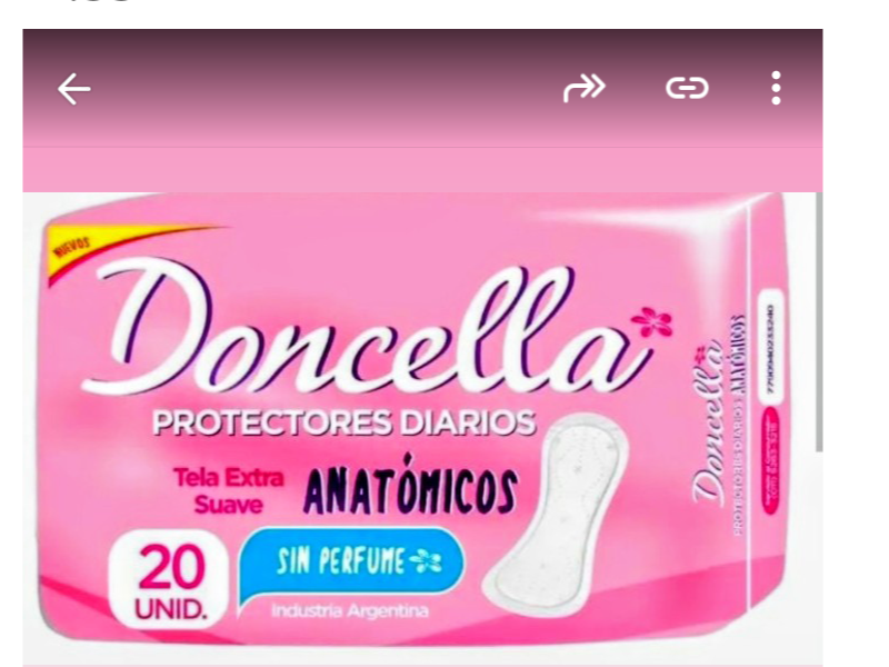 Toallitas  doncella s/perfumes