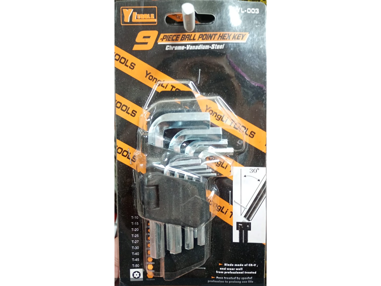 Llave Allem x 9 piezas corta