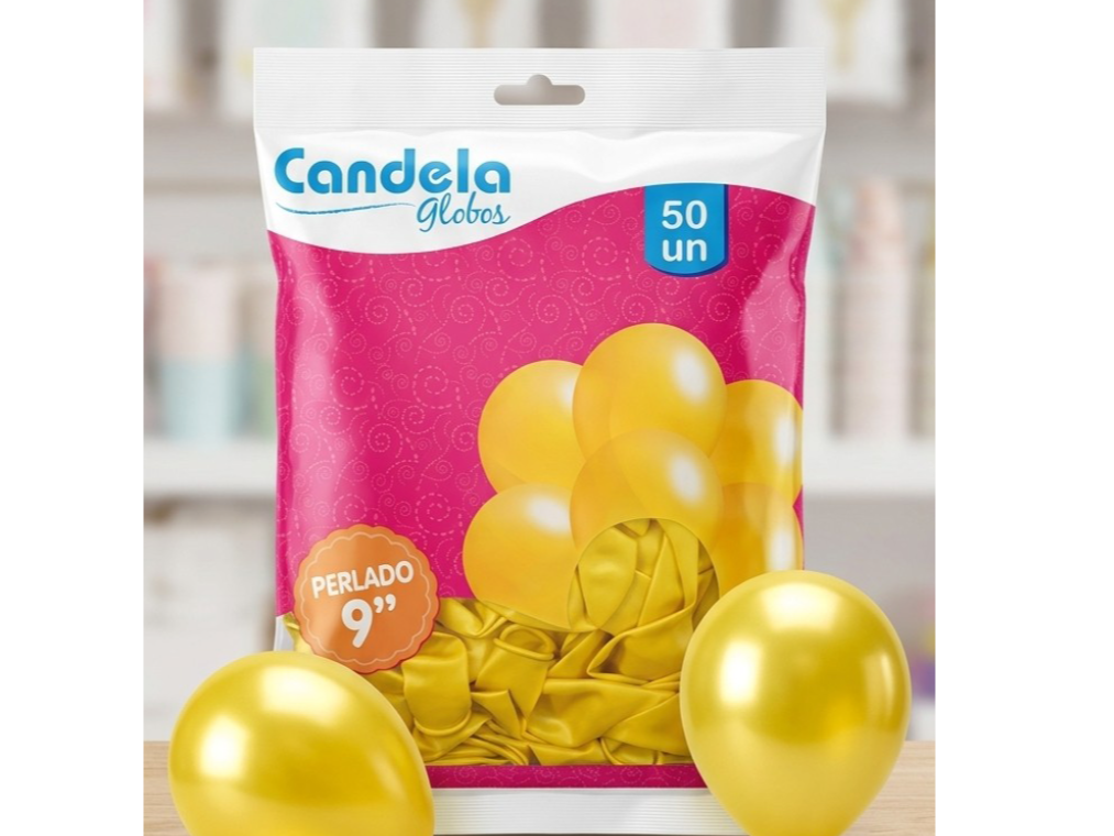 Globo perlado amarillo