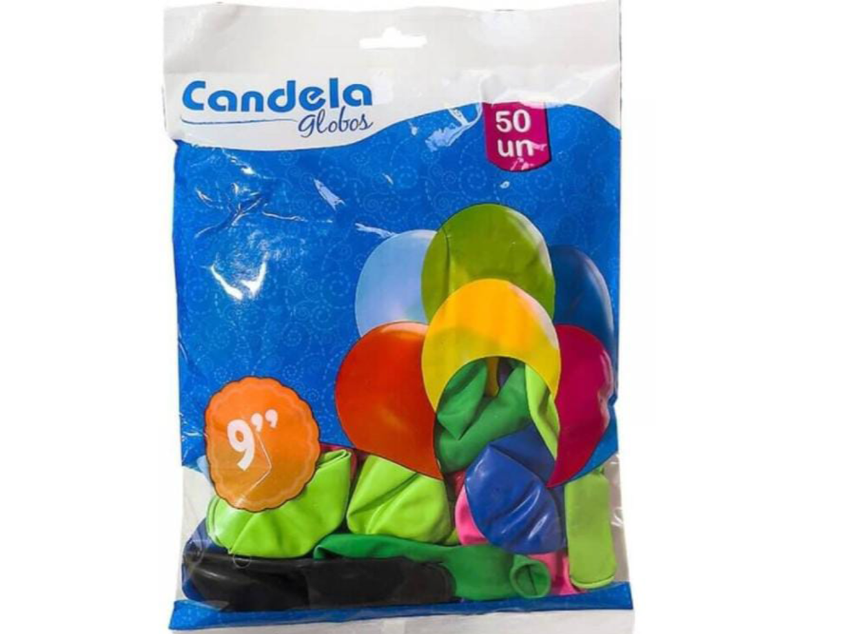 Globo  multicolor x 50 uds