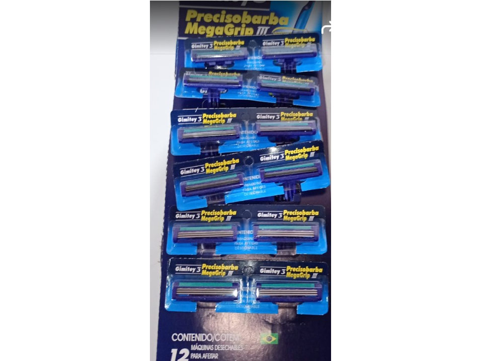 Afeitadora de 3 filos x 12 uds