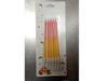 Velas finas x 6 uds amarillo/rosa