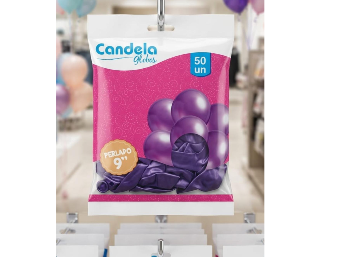 Globo perlado violeta de Distribuidora JARS