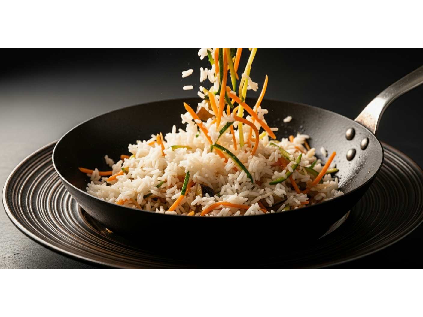 WOK DE VEGETALES SALTEADOS + ARROZ + SALSA DE SOJA + PAN