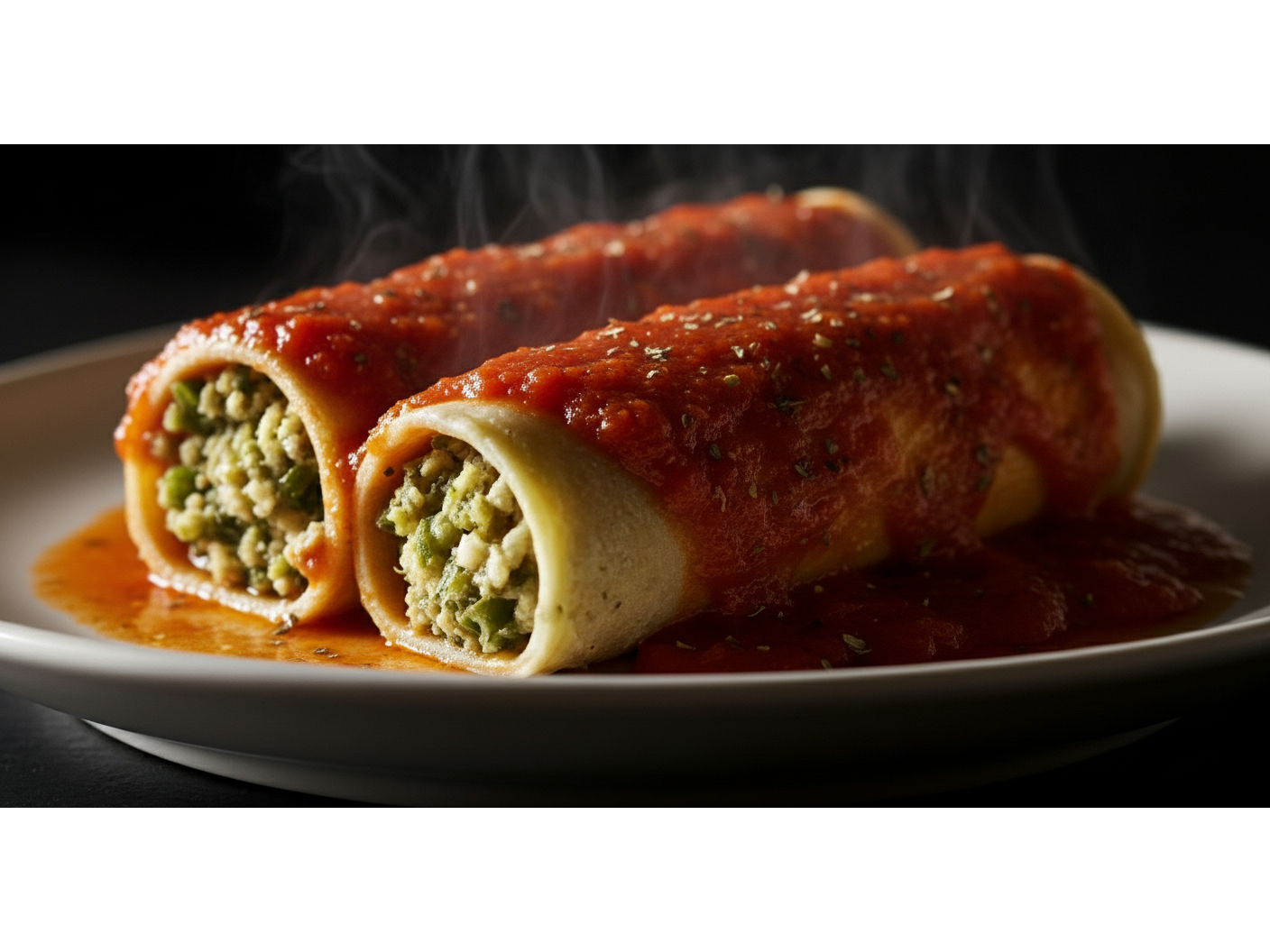 2 CANELONES DE VERDURA Y RICOTTA + pan + salsa pomodoro - todo sin tacc ( vianda caliente )