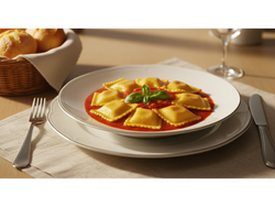 8 ravoplones de calabaza sin tacc + pan + salsa pomodoro ( vianda caliente )