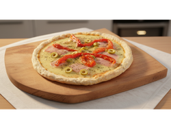 Pizza de mozza y morron chica - 4 porciones