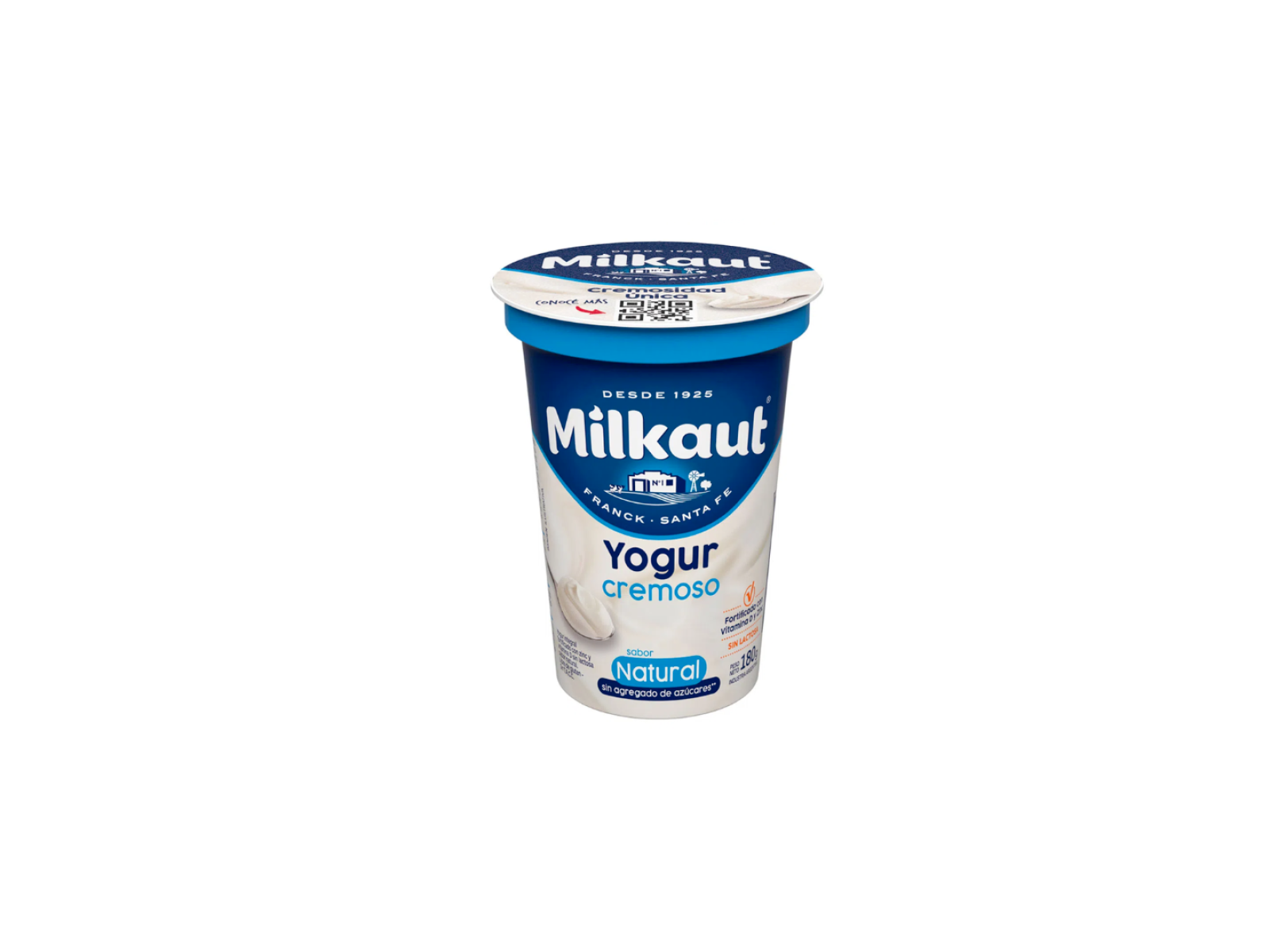 YOGURT NATURAL MILKAUT 180GR