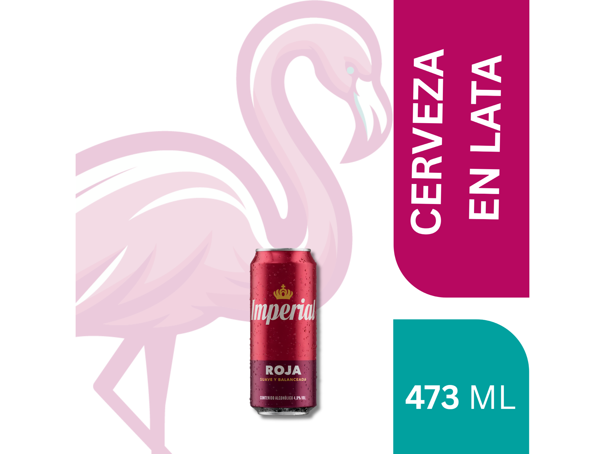 CERVEZA LATA IMPERIAL ROJA 473 ML