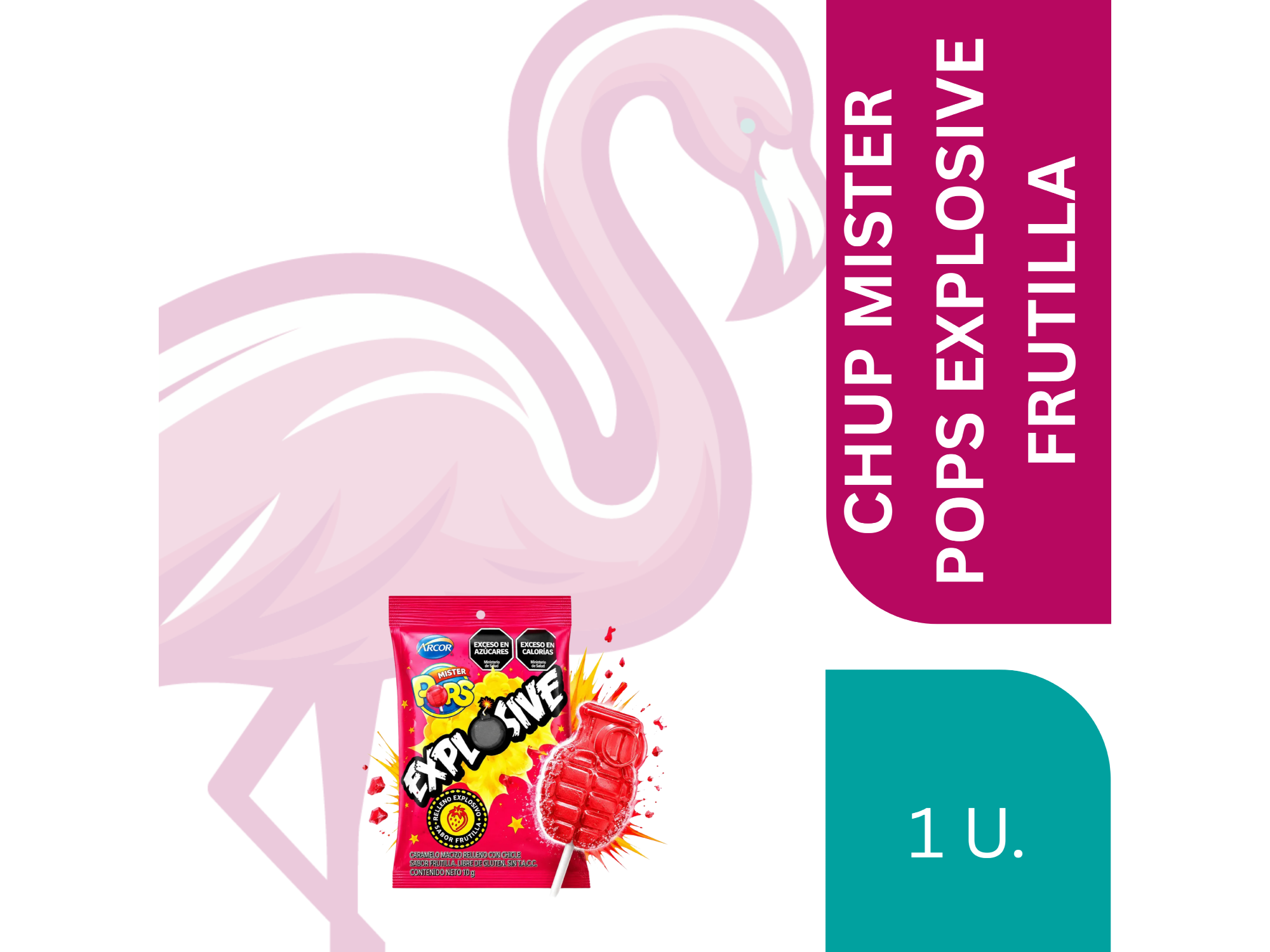 CHUP MISTER POPS EXPLOSIVE FRUTILLA