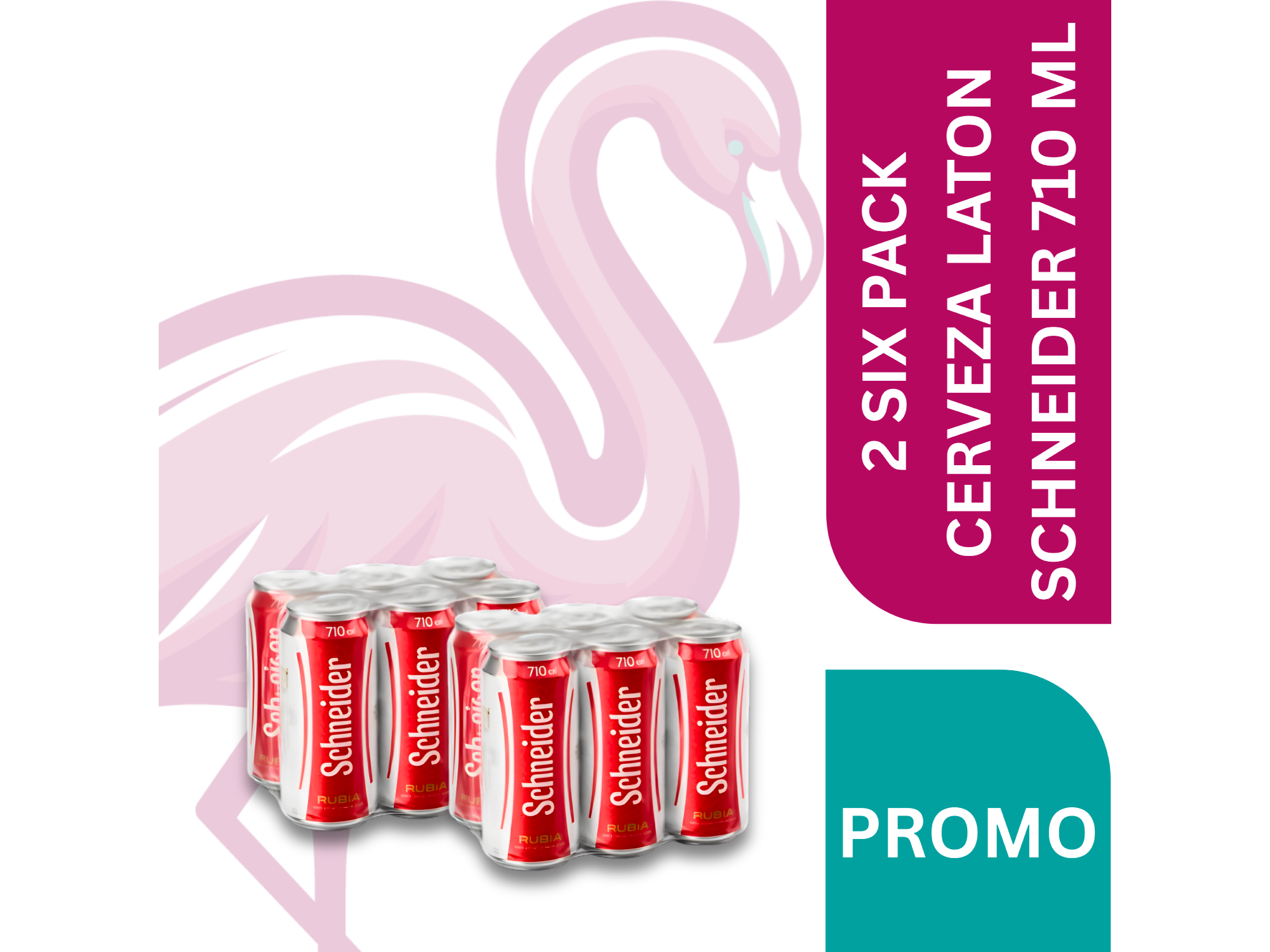 2 SIX PACK CERVEZAS LATAS SCHNEIDER 710 ML