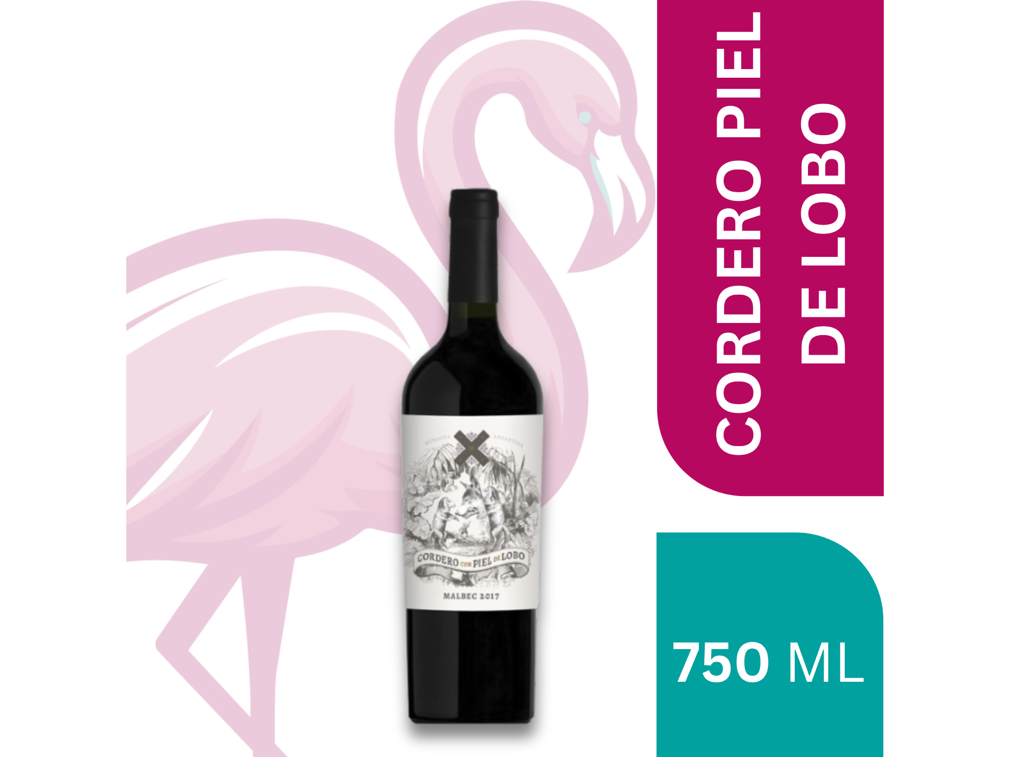 VINO CORDERO CON PIEL DE LOBO MALBEC 750 ML