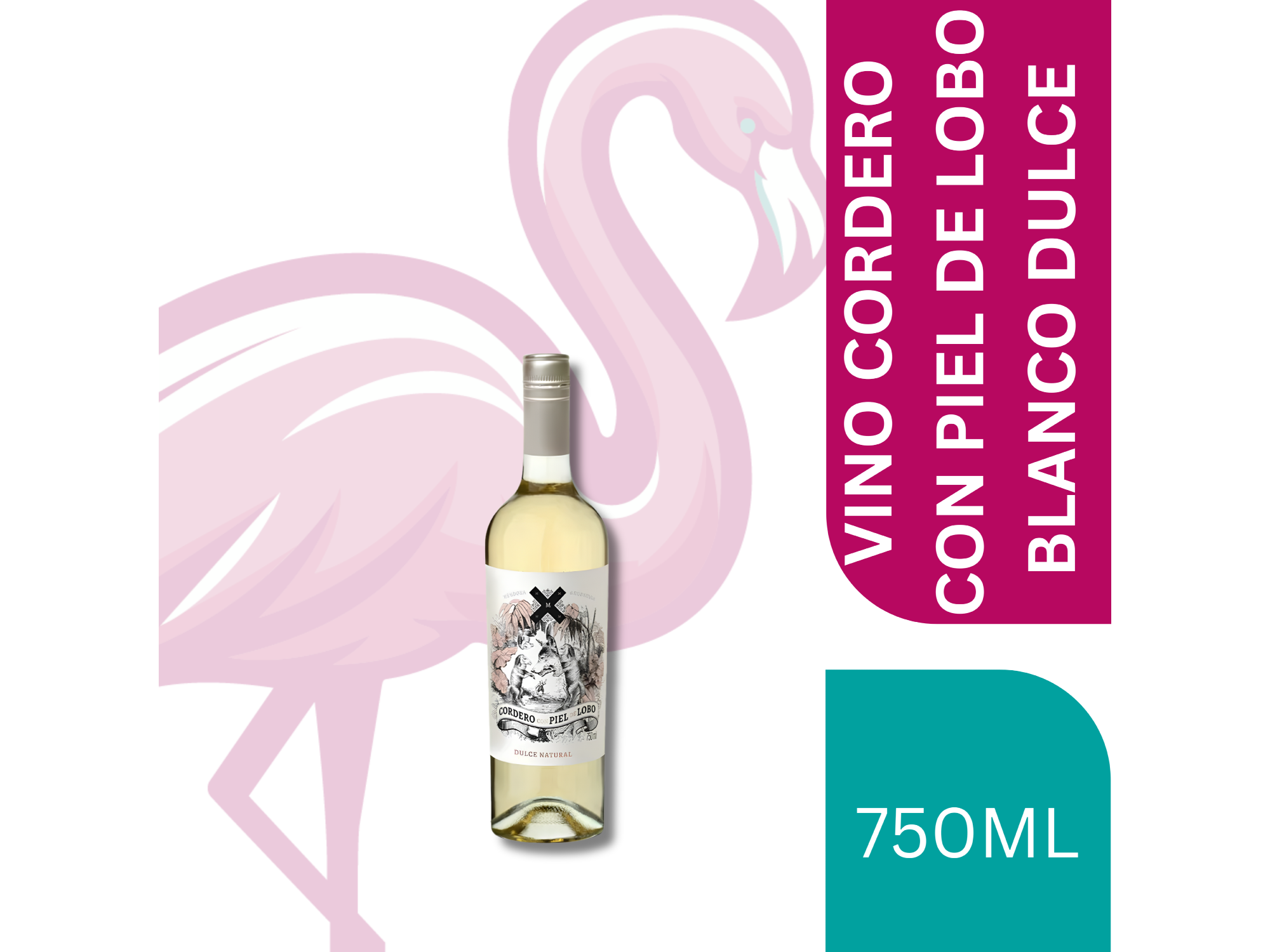 VINO CORDERO CON PIEL DE LOBO BLANCO DULCE 750 ML