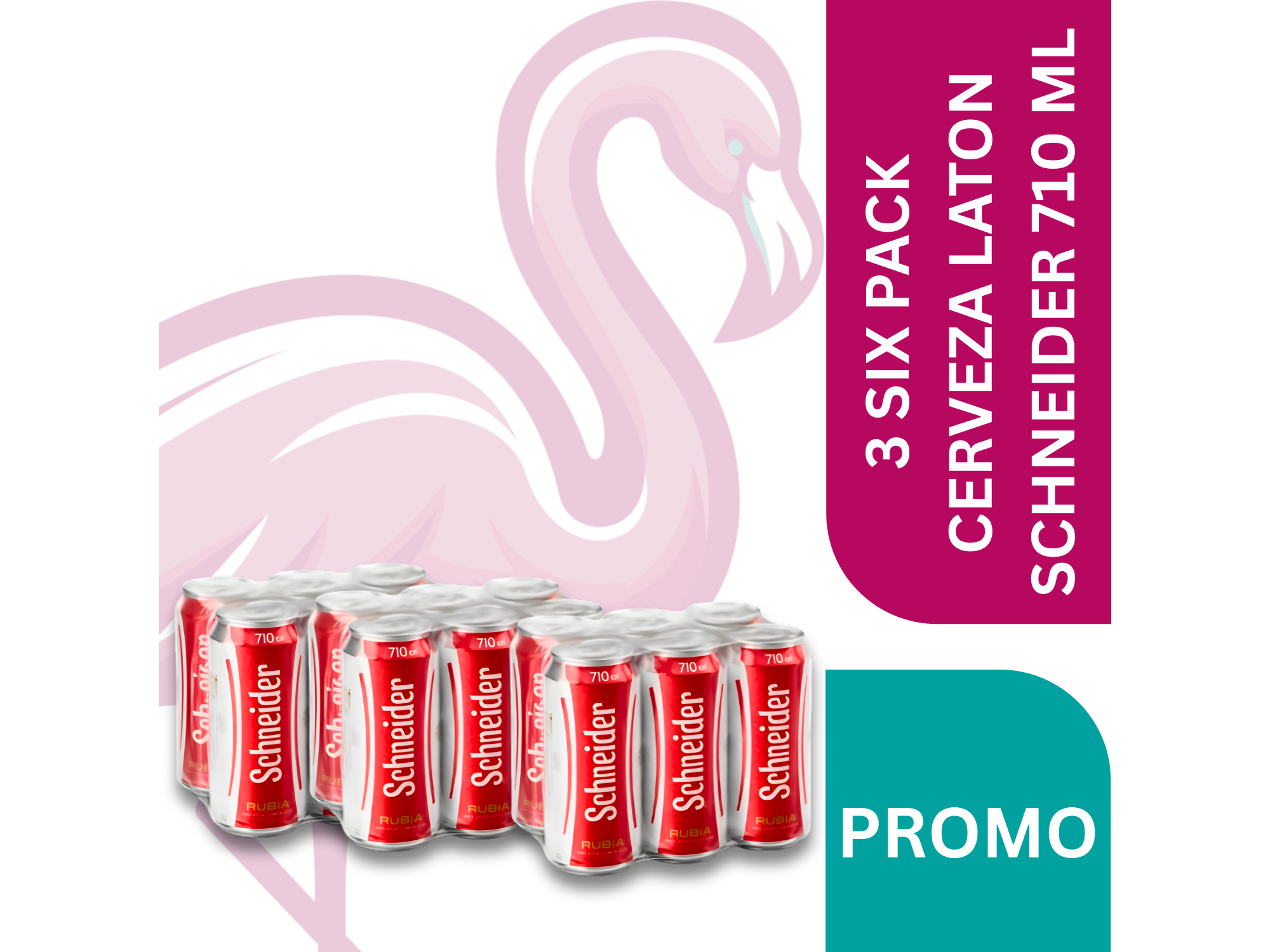 3 SIX PACK CERVEZAS LATAS  SCHNEIDER 710 ML