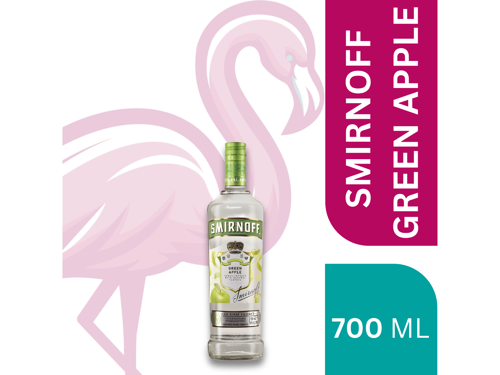 SMIRNOFF SABORIZADO GREEN APPLE 700 ML