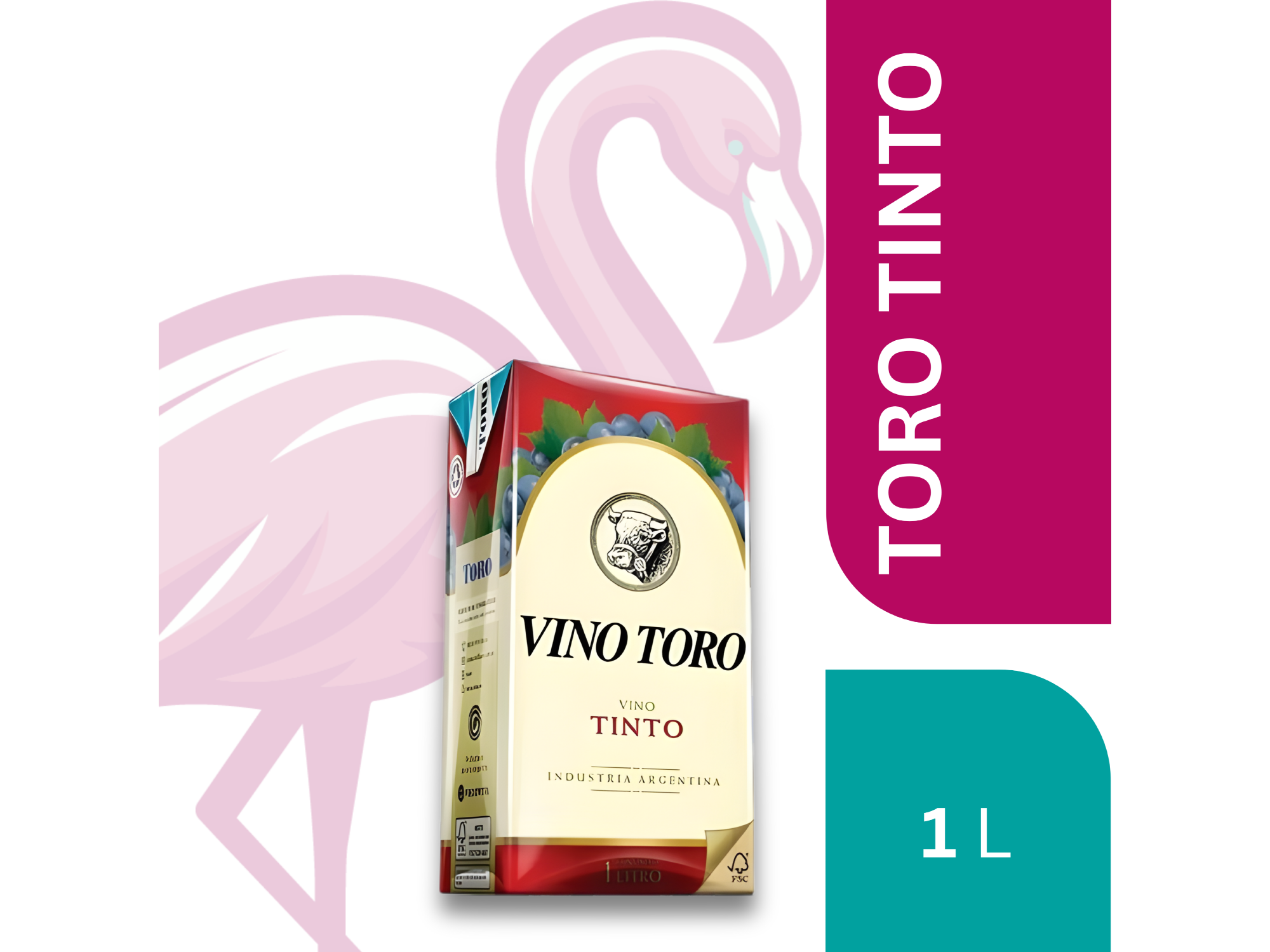 VINO TORO TINTO EN CAJA 1LT de FLAMINGO