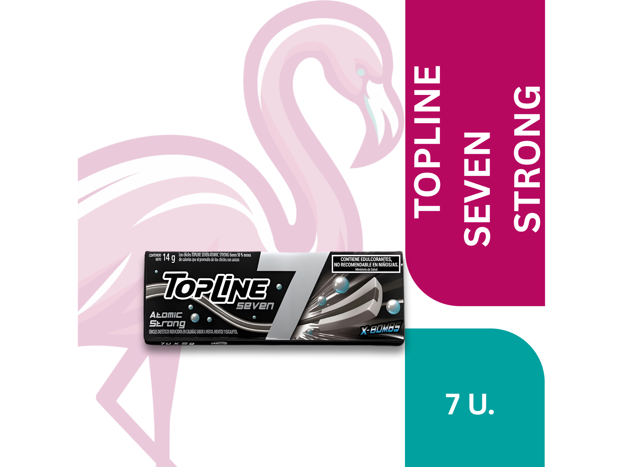 CHICLE TOPLINE SEVEN STRONG ATOMIC (GRIS)