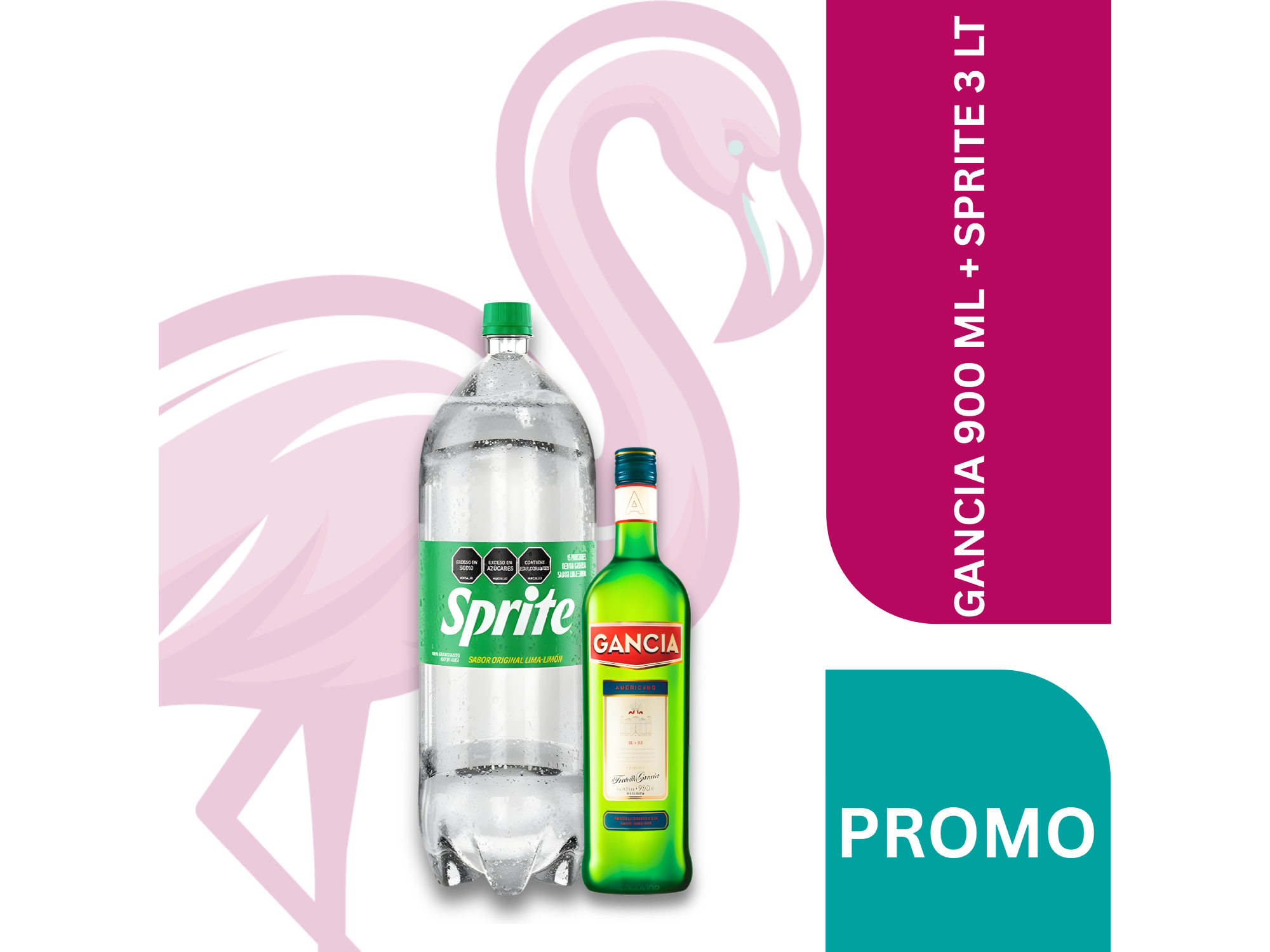GANCIA 900 ML + SPRITE 3 LT