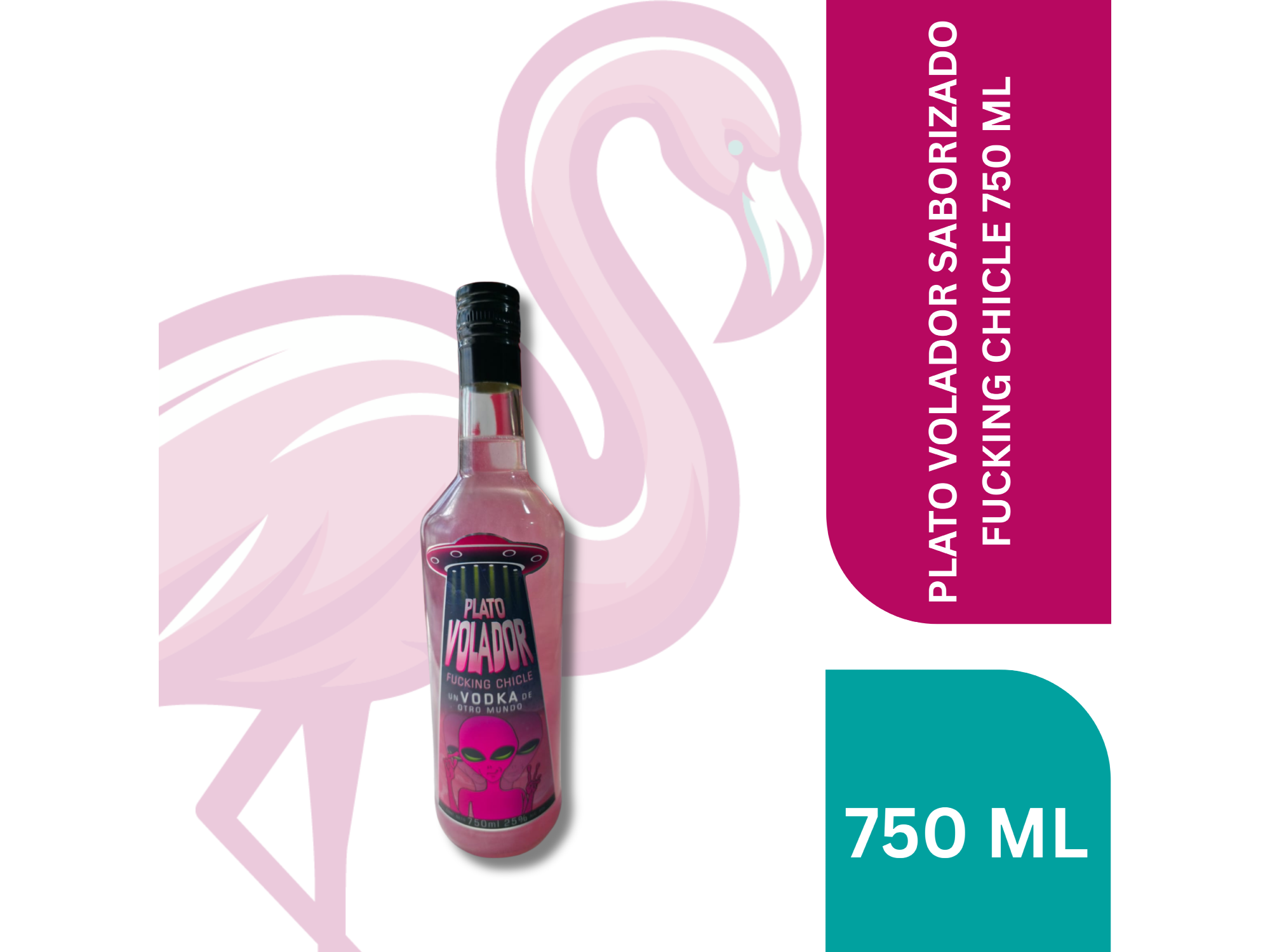 PLATO VOLADOR SABORIZADO FUCKING CHICLE 750 ML
