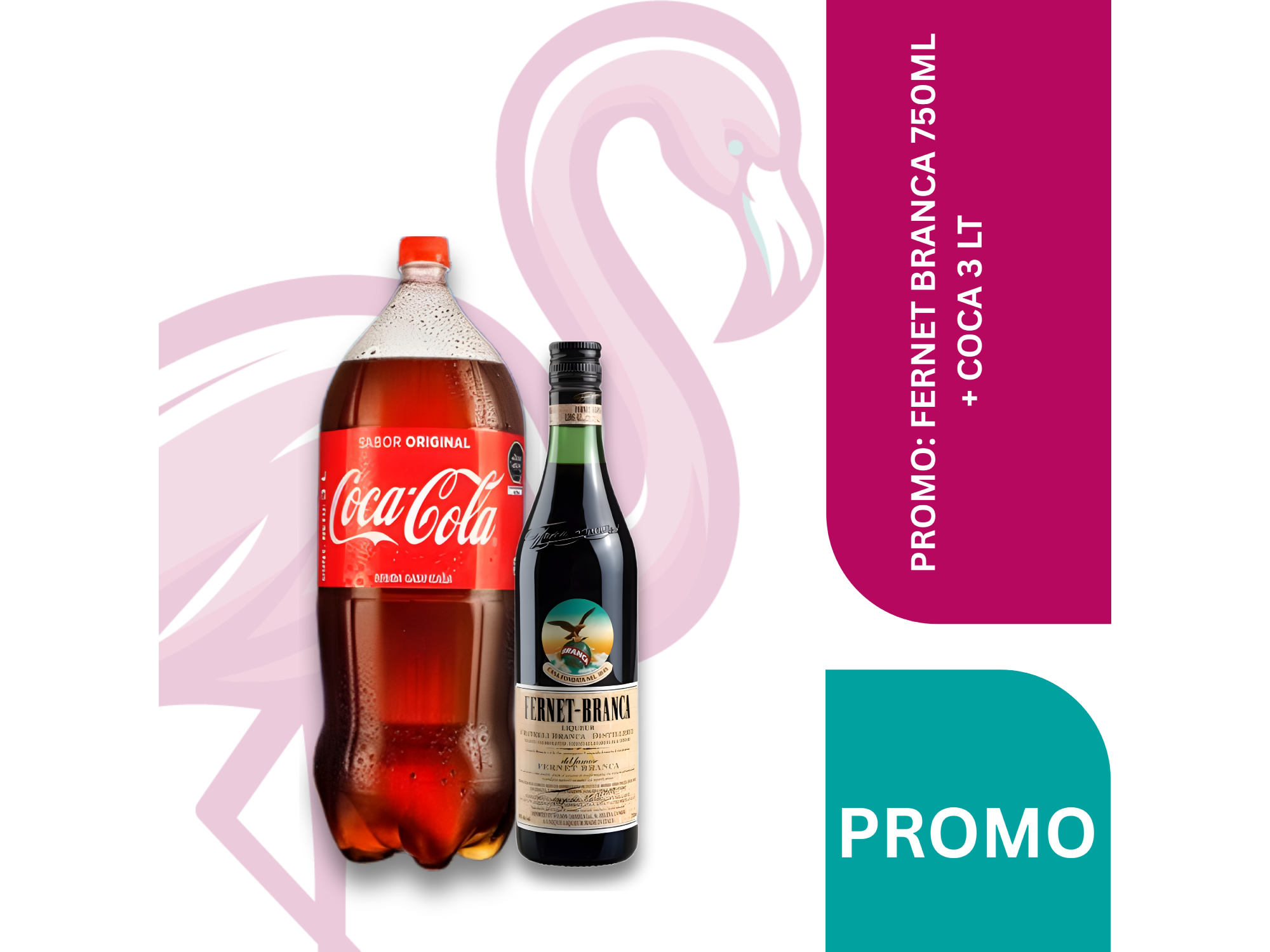 FERNET BRANCA 750ML + COCA 3 LT