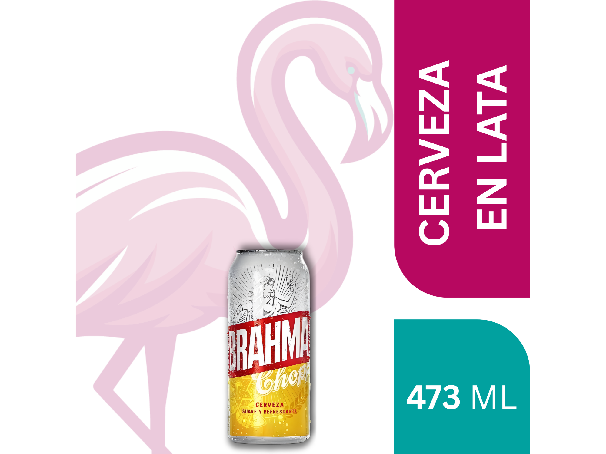 CERVEZA LATA BRAHMA 473 ML