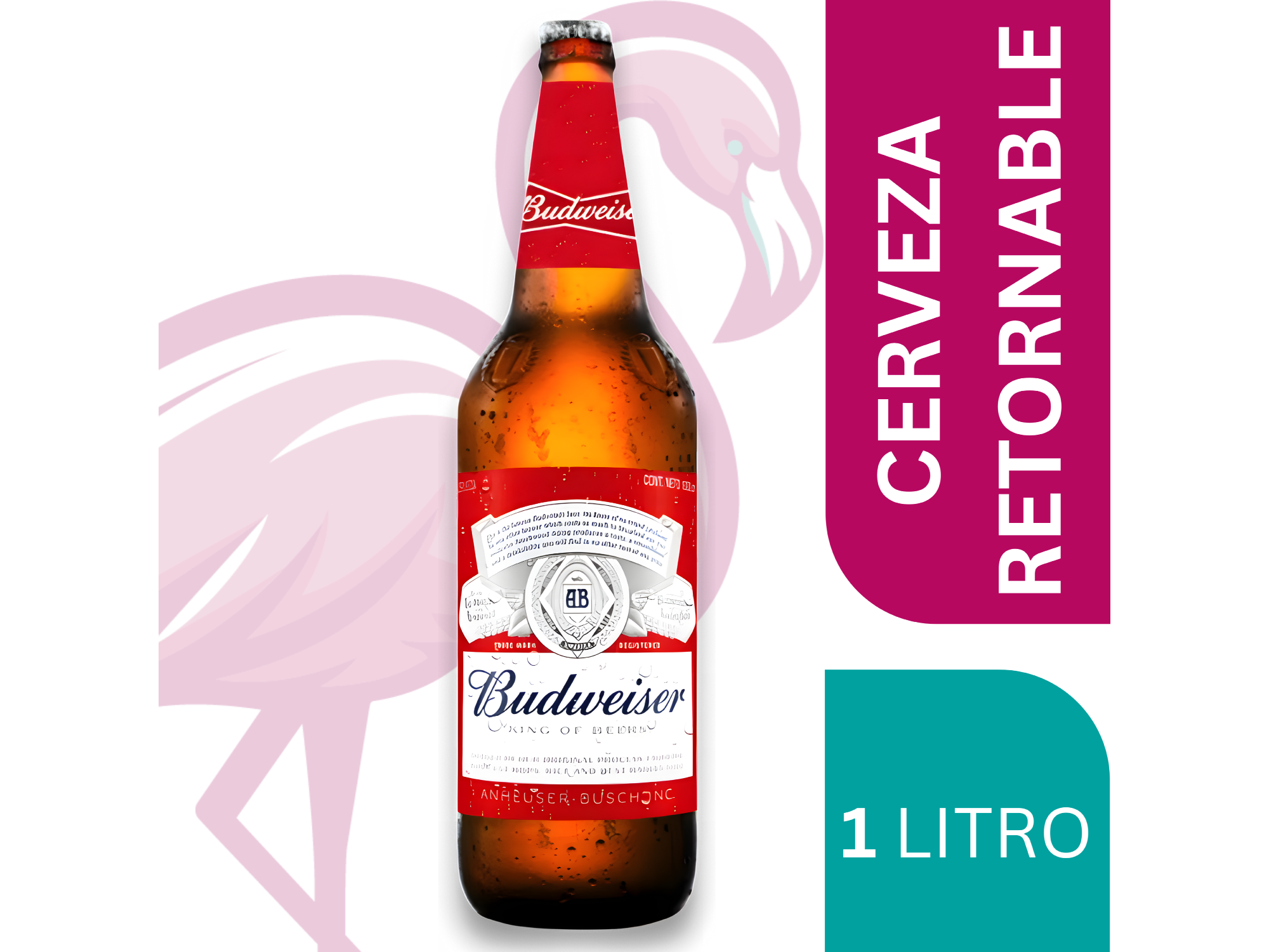 CERVEZA RETORNABLE BUDWEISER 1LT