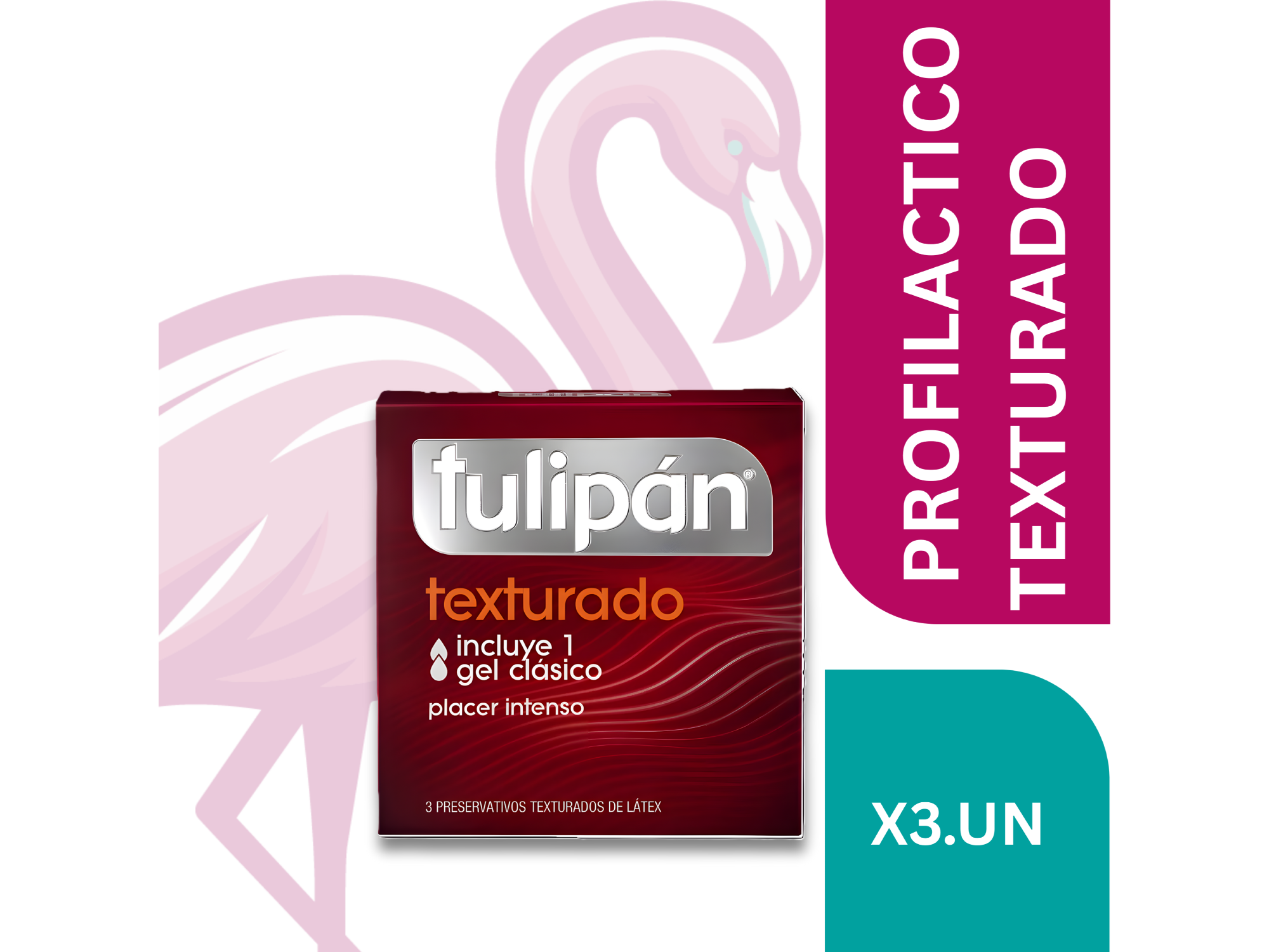 PROFILACTICO/PRESERVATIVO TULIPAN TEXTURADO X3U