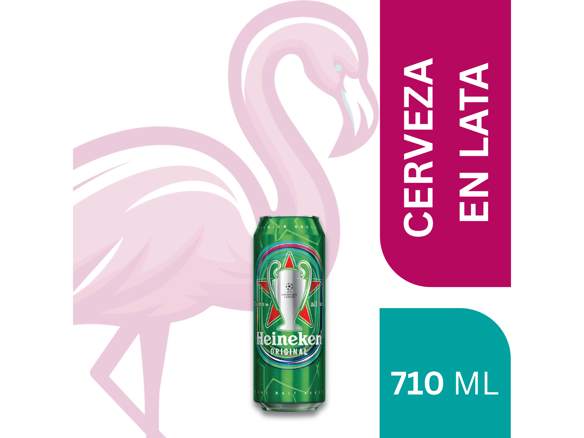 CERVEZA LATA HEINEKEN  710 ML