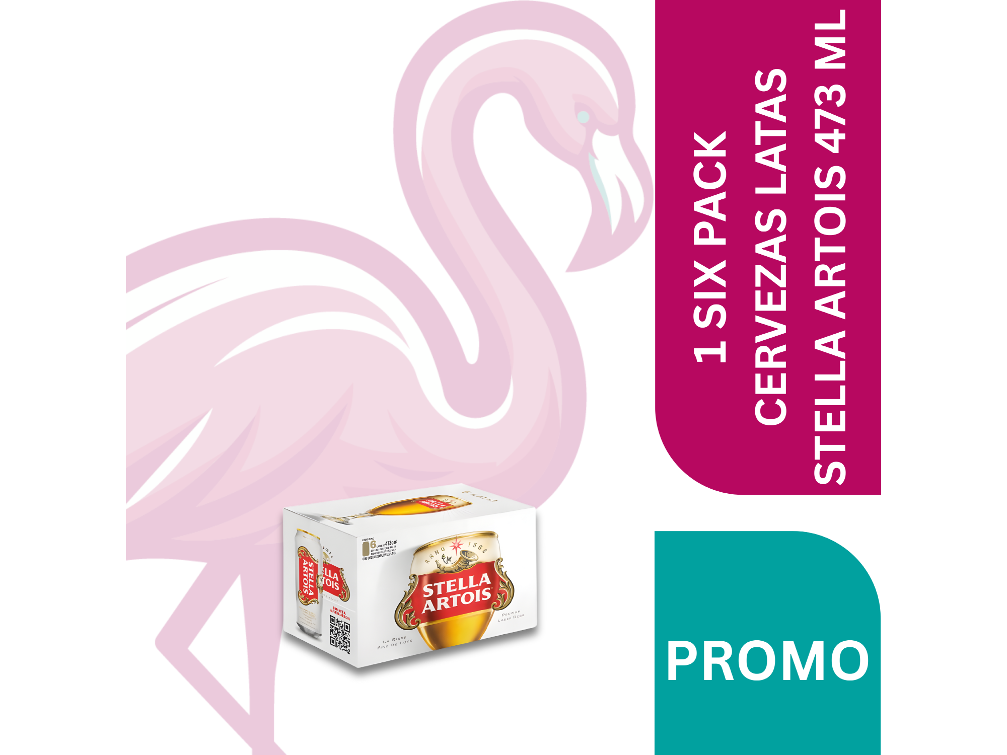 1 SIX PACK CERVEZAS LATAS STELLA ARTOIS  473 ML