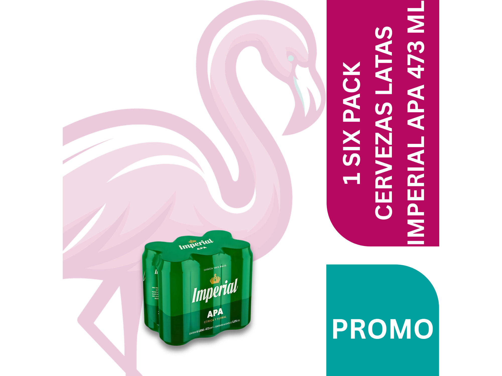 1 SIX PACK CERVEZAS LATAS IMPERIAL APA  473 ML