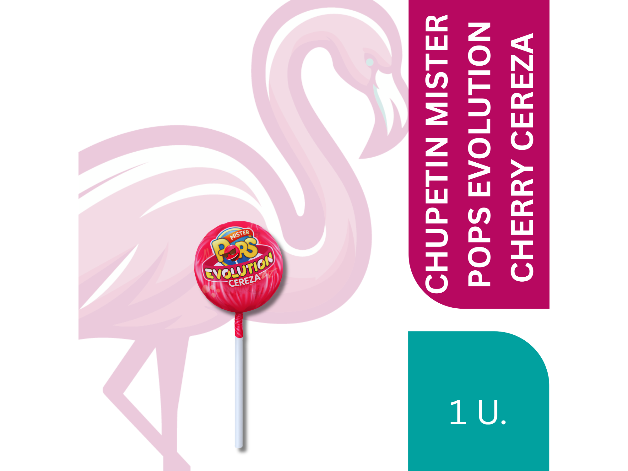 CHUPETIN MISTER POPS EVOLUTION CHERRY CEREZA ROJO