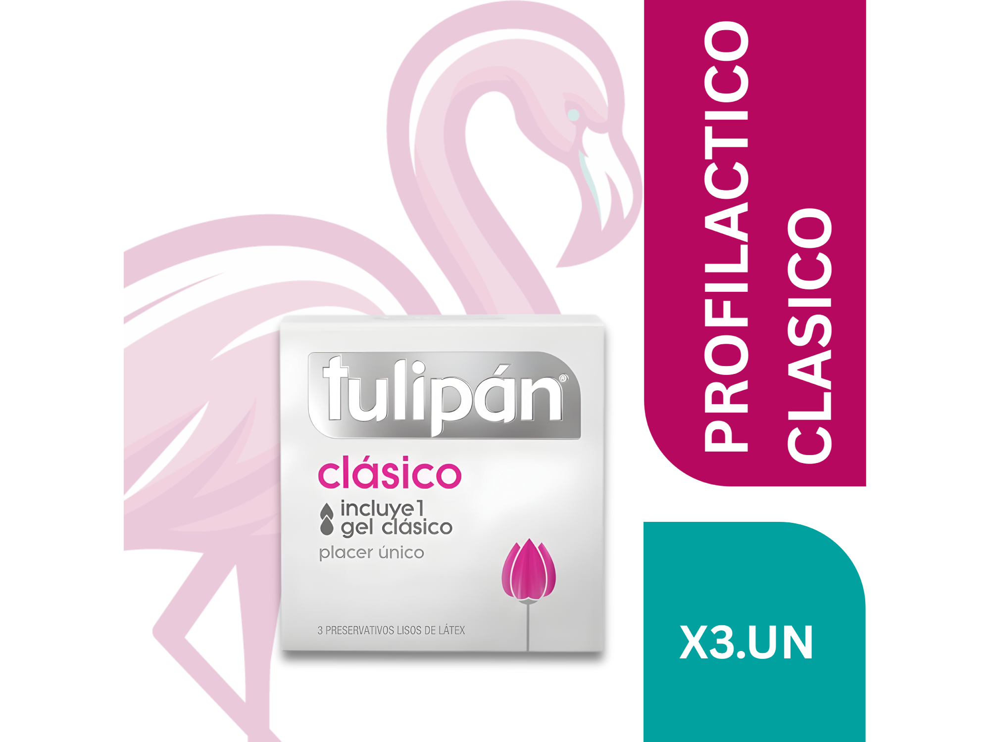PROFILACTICO/PRESERVATIVO TULIPAN CLÁSICO X3U