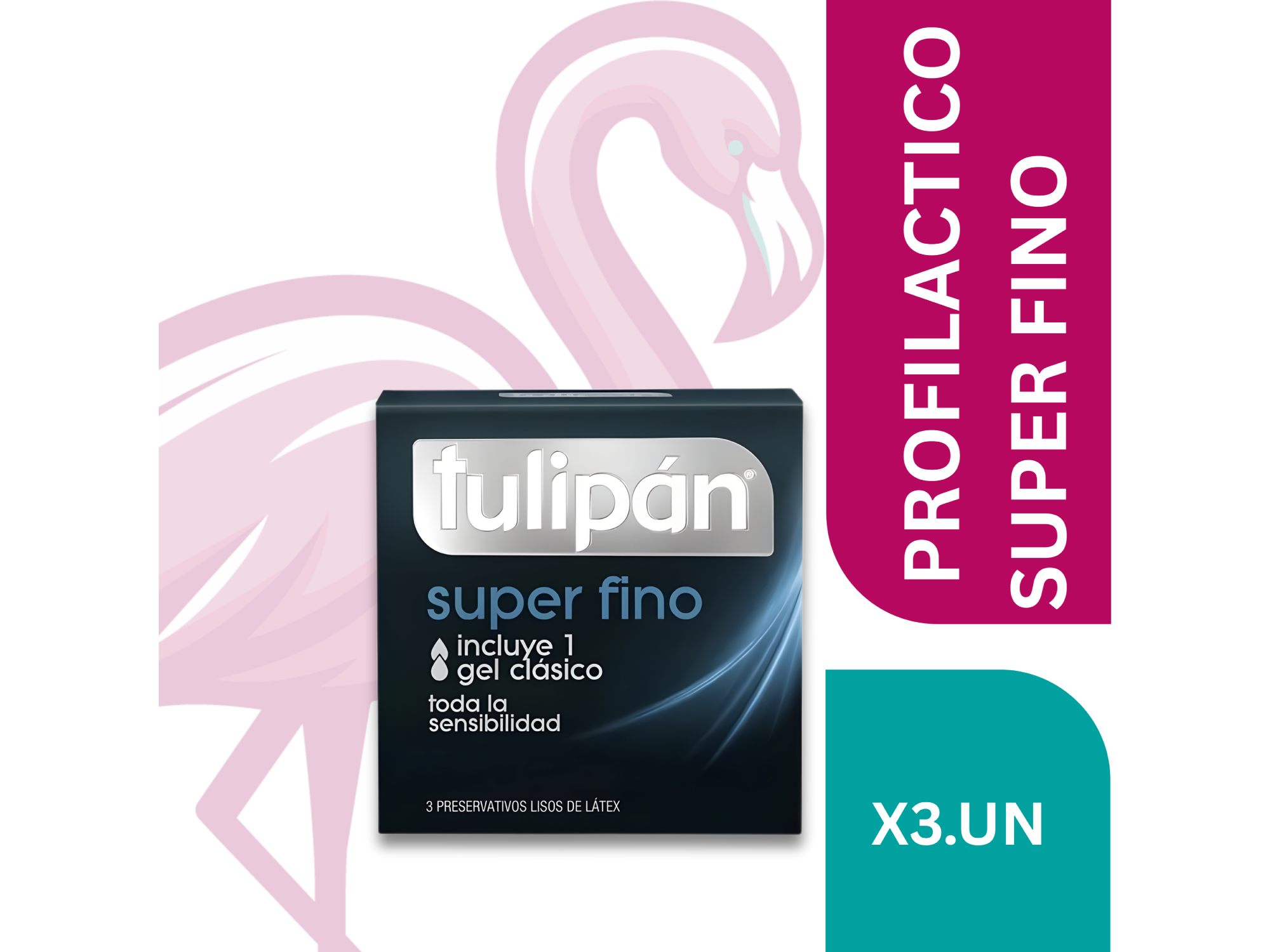 PROFILACTICO/PRESERVATIVO TULIPAN SUPER FINO X3U