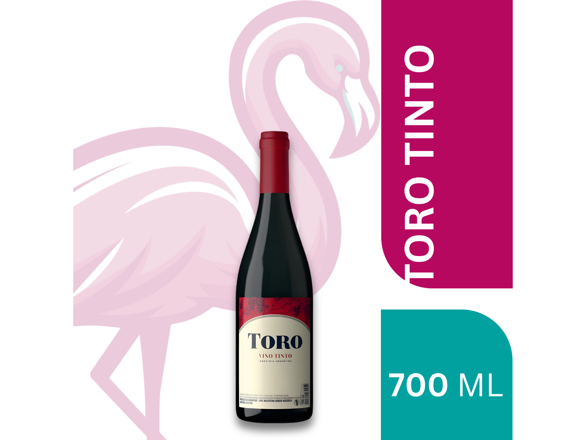 VINO TORO TINTO EN BOTELLA 700 ML de FLAMINGO