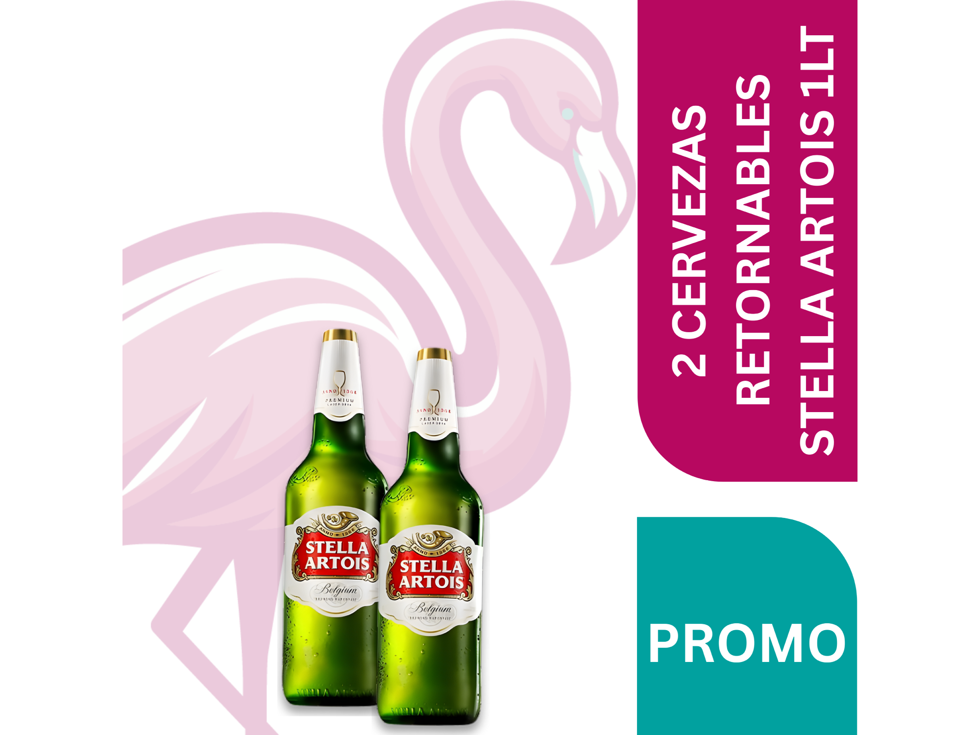 2 CERVEZAS RETORNABLES STELLA ARTOIS 1LT