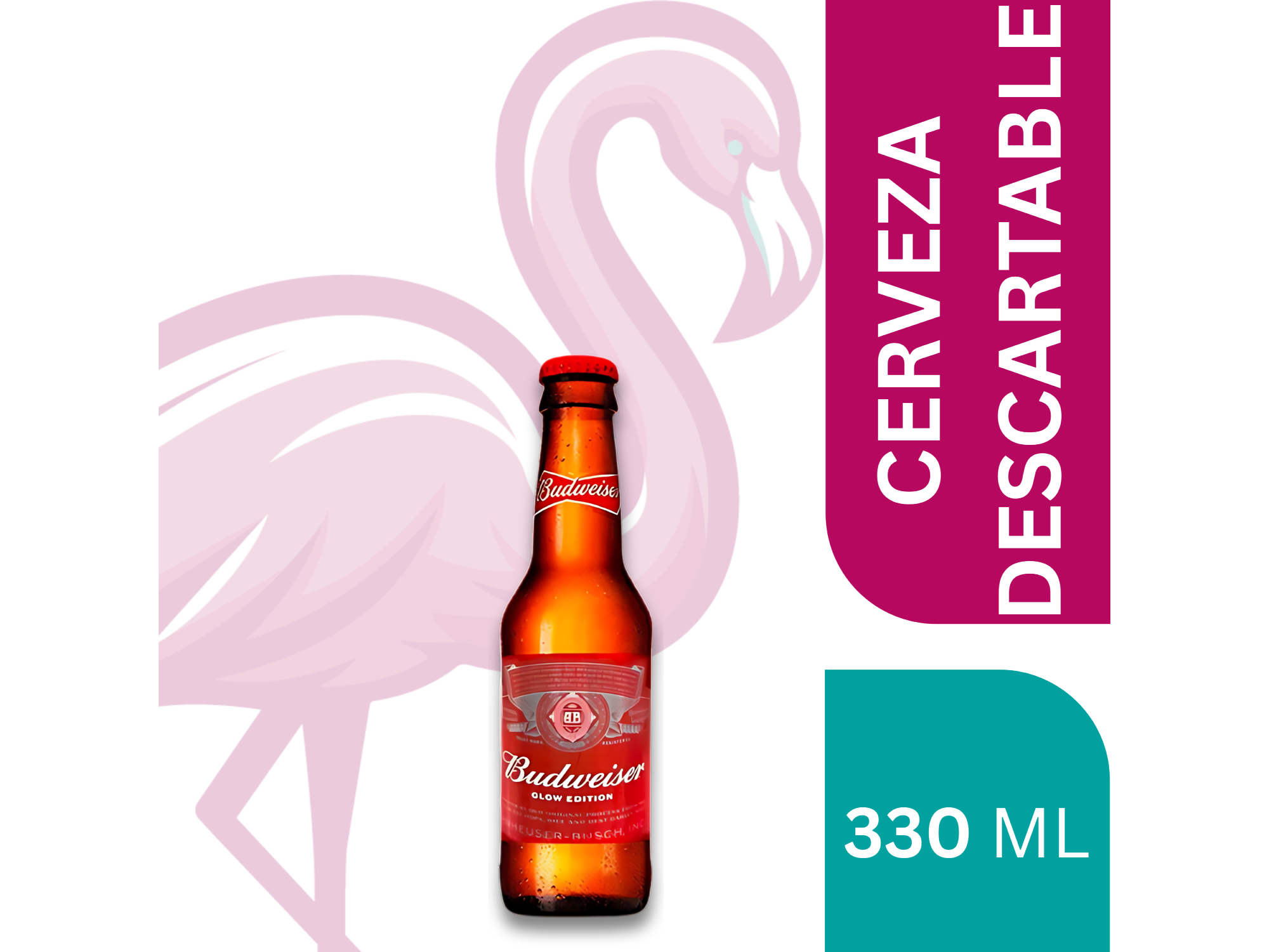 CERVEZA DESCARTABLE BUDWEISER 330 ML