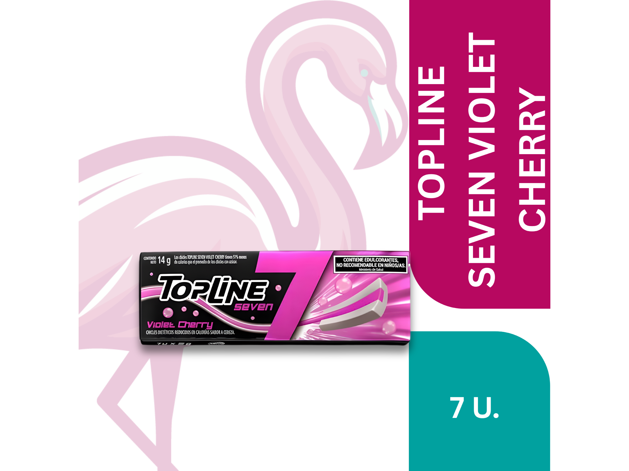 CHICLE TOPLINE SEVEN VIOLET CHERRY (VIOLETA)