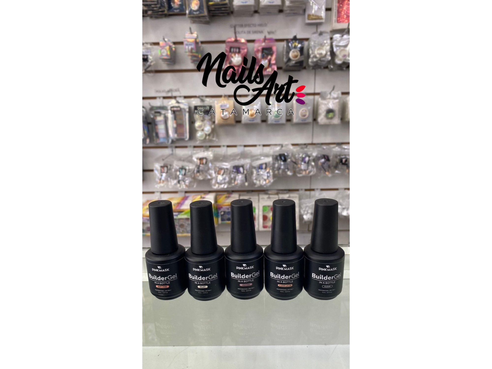 Builder gel pink mask