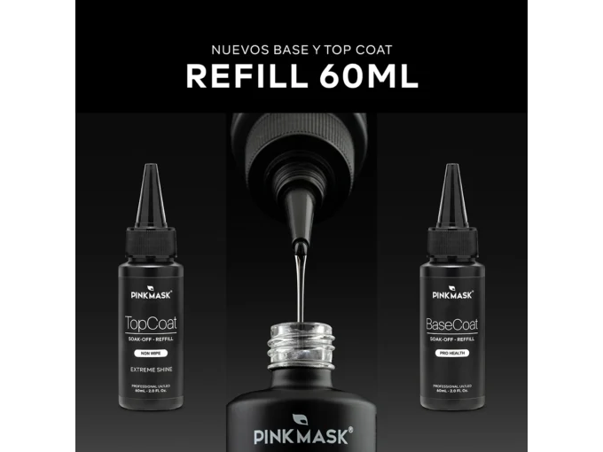 Base y top coat refill PINK MASK