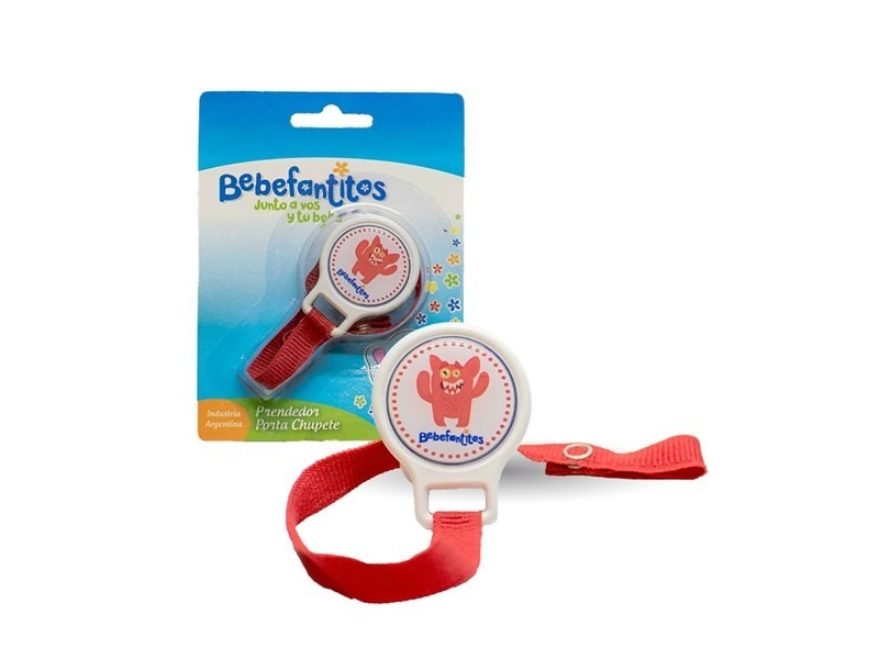 PRENDEDOR PORTA CHUPETE BEBEFANTITOS