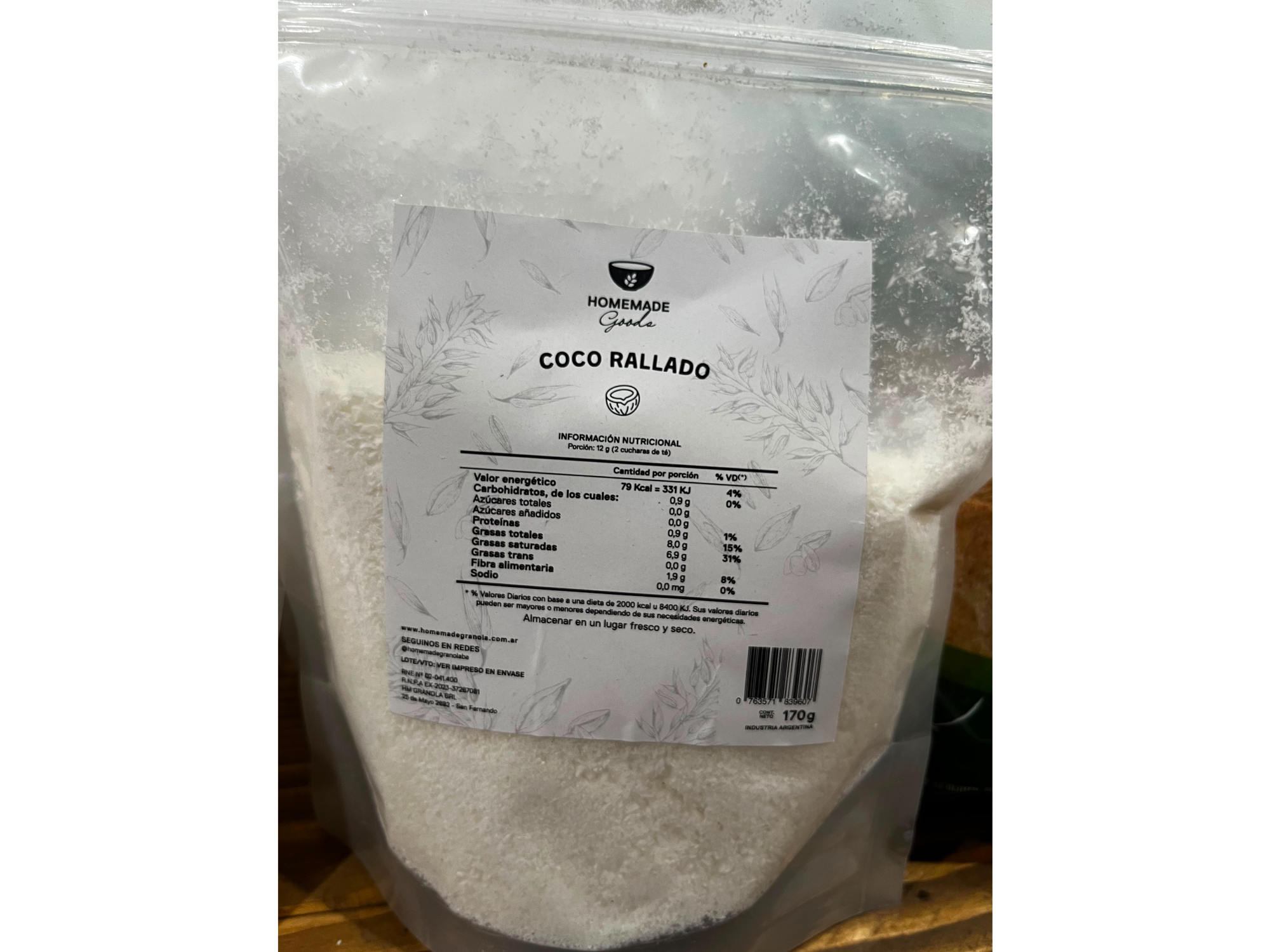 Coco rallado 170g