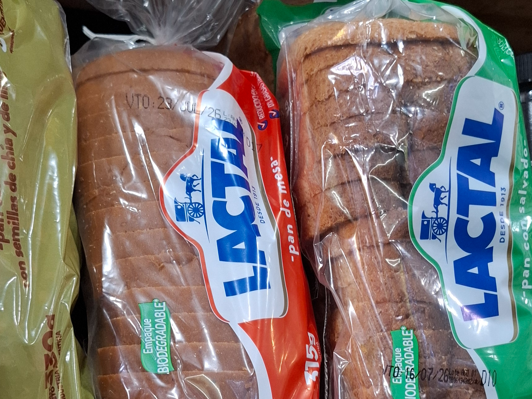 Pan lactal con salvado