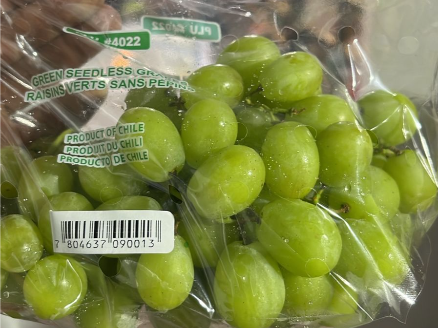 Uva blanca importada