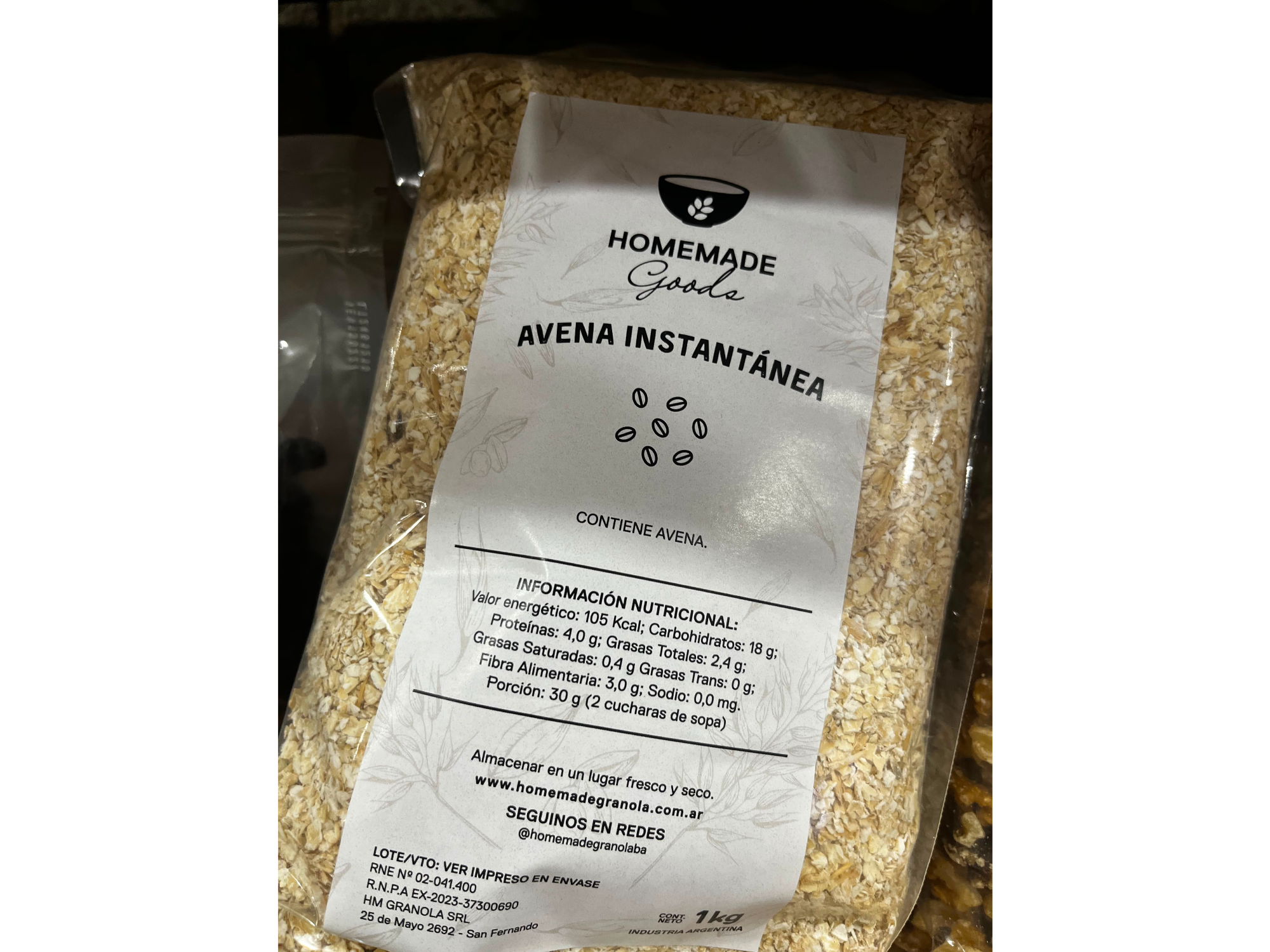 Avena instantánea 1kg